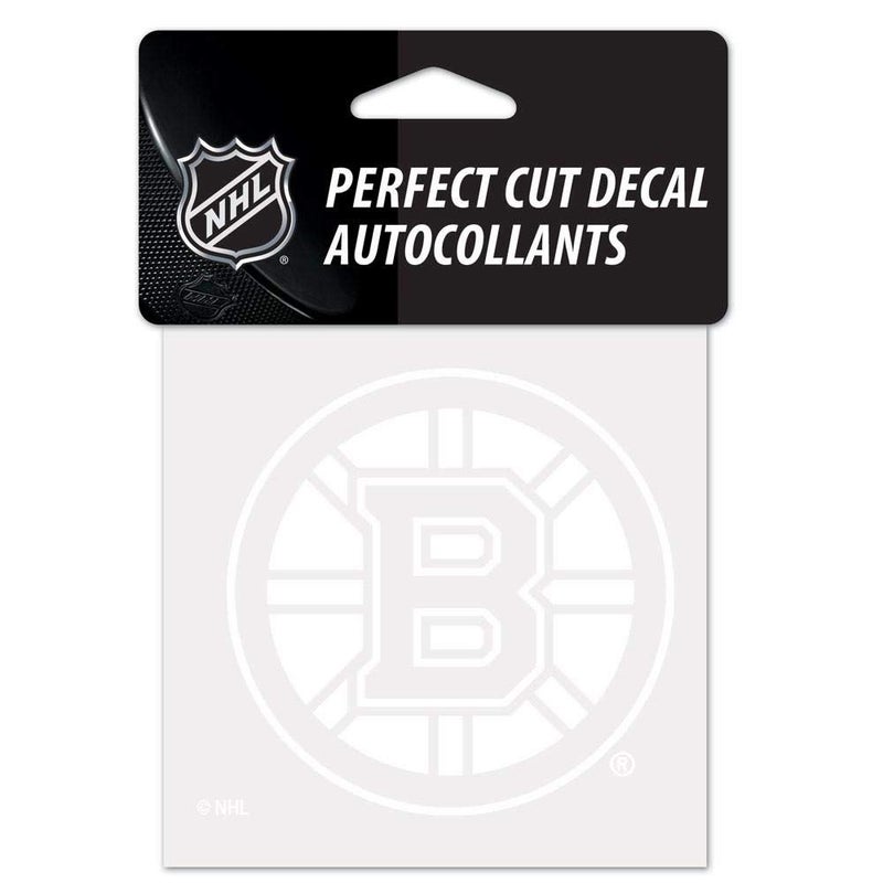 ملصق Wincraft NHL Boston Bruins 4x4 ذو قصة مثالية باللون الأبيض، مقاس واحد، لون الفريق